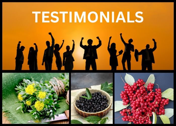 Testimonials and Ingredients